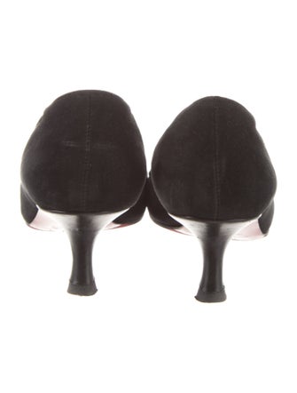 Christian Louboutin Suede Bow Accents Pumps