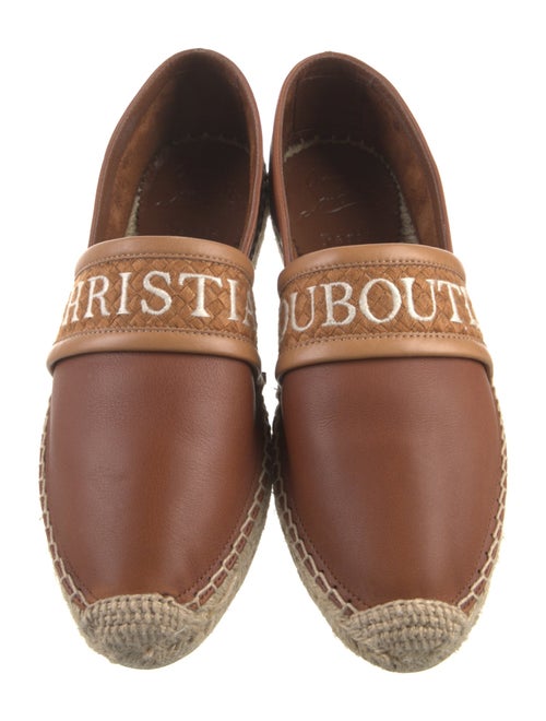 Christian Louboutin Leather Embroidered Accent Espadrilles