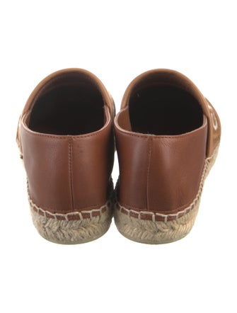 Christian Louboutin Leather Embroidered Accent Espadrilles