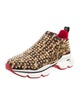 Christian Louboutin Spike Accents Printed Sock Sneakers