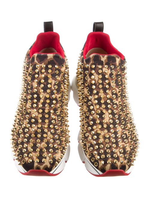 Christian Louboutin Spike Accents Printed Sock Sneakers