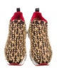 Christian Louboutin Spike Accents Printed Sock Sneakers