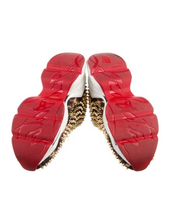 Christian Louboutin Spike Accents Printed Sock Sneakers