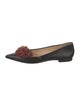 Christian Louboutin Leather Pom-Pom Embellishments Ballet Flats
