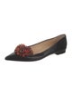 Christian Louboutin Leather Pom-Pom Embellishments Ballet Flats