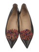 Christian Louboutin Leather Pom-Pom Embellishments Ballet Flats