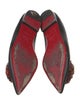 Christian Louboutin Leather Pom-Pom Embellishments Ballet Flats