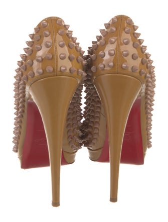 Christian Louboutin Spike Accents Patent Leather Pumps