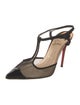 Christian Louboutin Mesh T-Strap Pumps