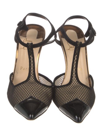Christian Louboutin Mesh T-Strap Pumps