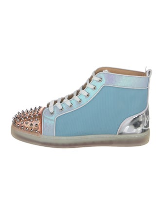 Christian Louboutin Leather Studded Accents Sneakers