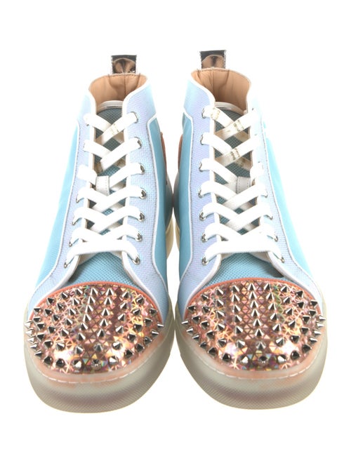 Christian Louboutin Leather Colorblock Pattern Sneakers