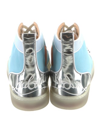 Christian Louboutin Leather Colorblock Pattern Sneakers