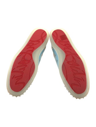 Christian Louboutin Leather Colorblock Pattern Sneakers