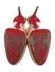 Christian Louboutin Leather Animal Print Slingback Pumps
