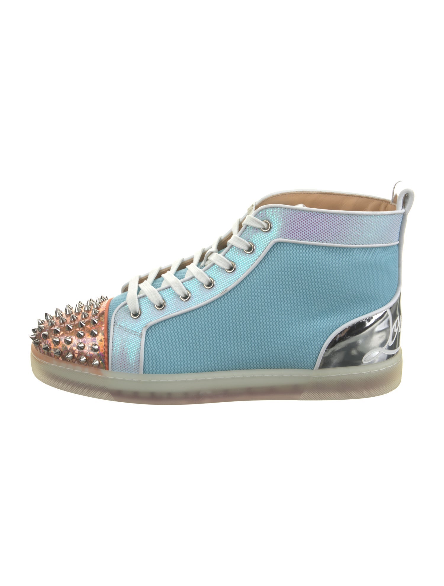 Christian Louboutin Leather Colorblock Pattern Sneakers