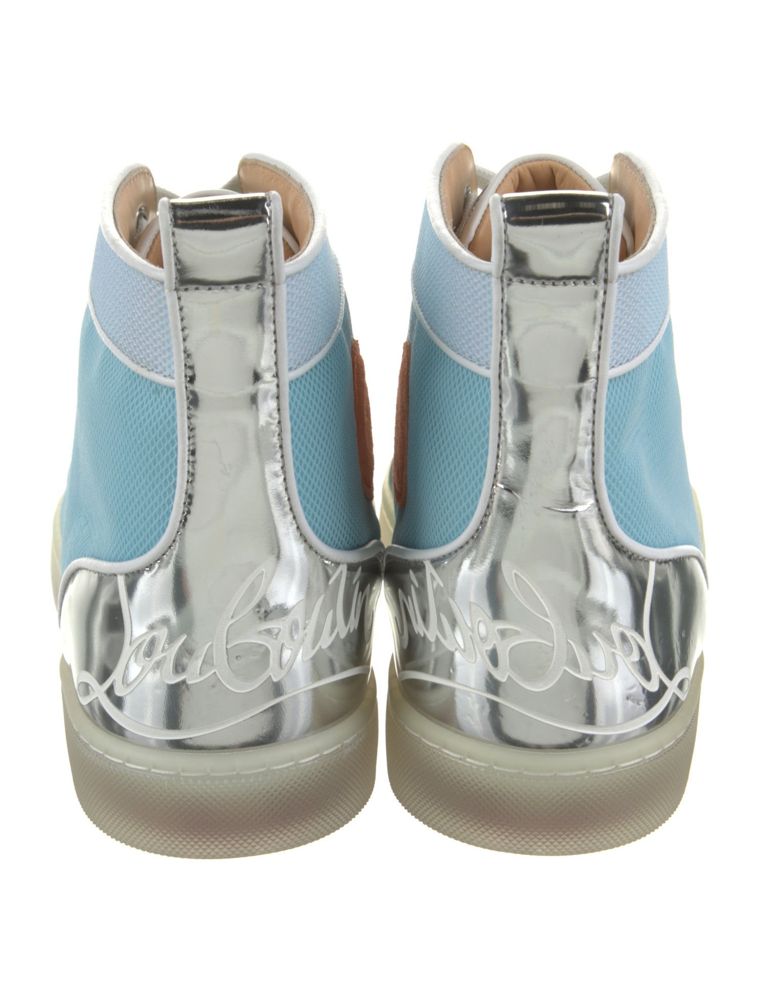 Christian Louboutin Leather Colorblock Pattern Sneakers