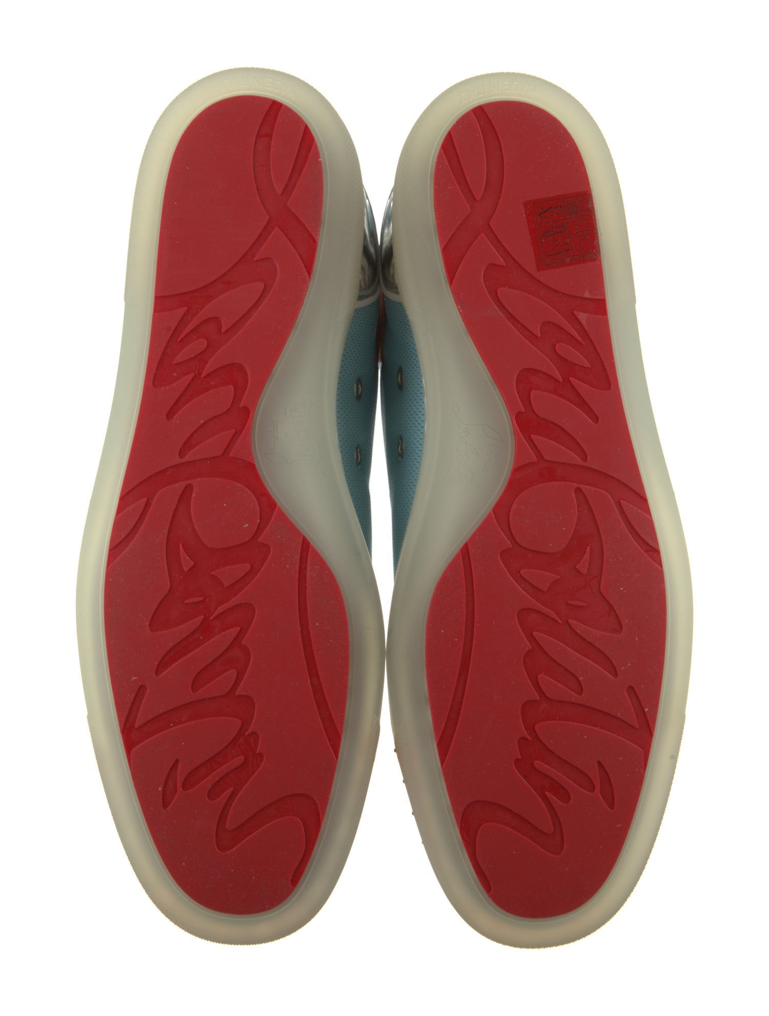 Christian Louboutin Leather Colorblock Pattern Sneakers