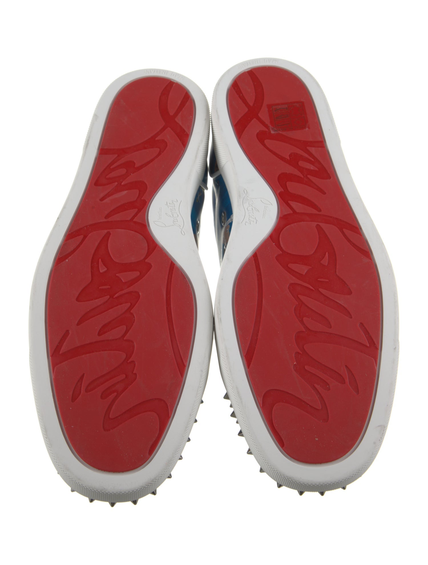 Christian Louboutin Leather Printed Sneakers