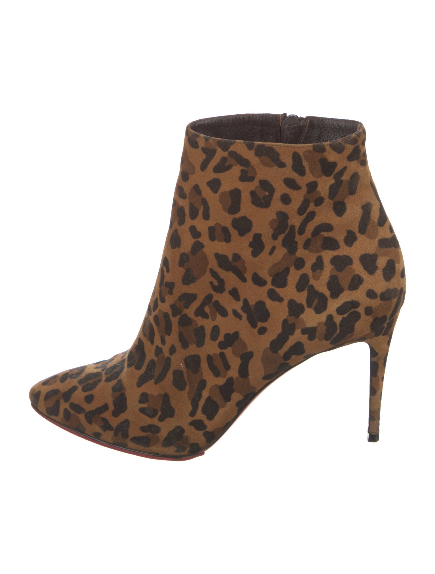 Christian Louboutin Suede Animal Print Boots