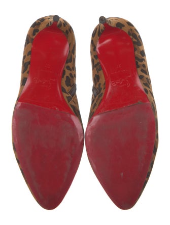Christian Louboutin Suede Animal Print Boots