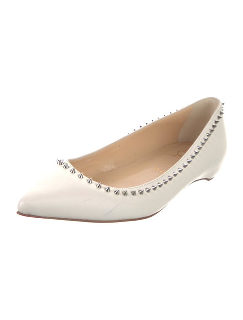 Christian Louboutin Spike Accents Leather Ballet Flats