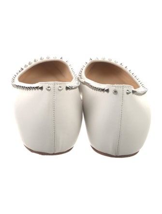 Christian Louboutin Spike Accents Leather Ballet Flats