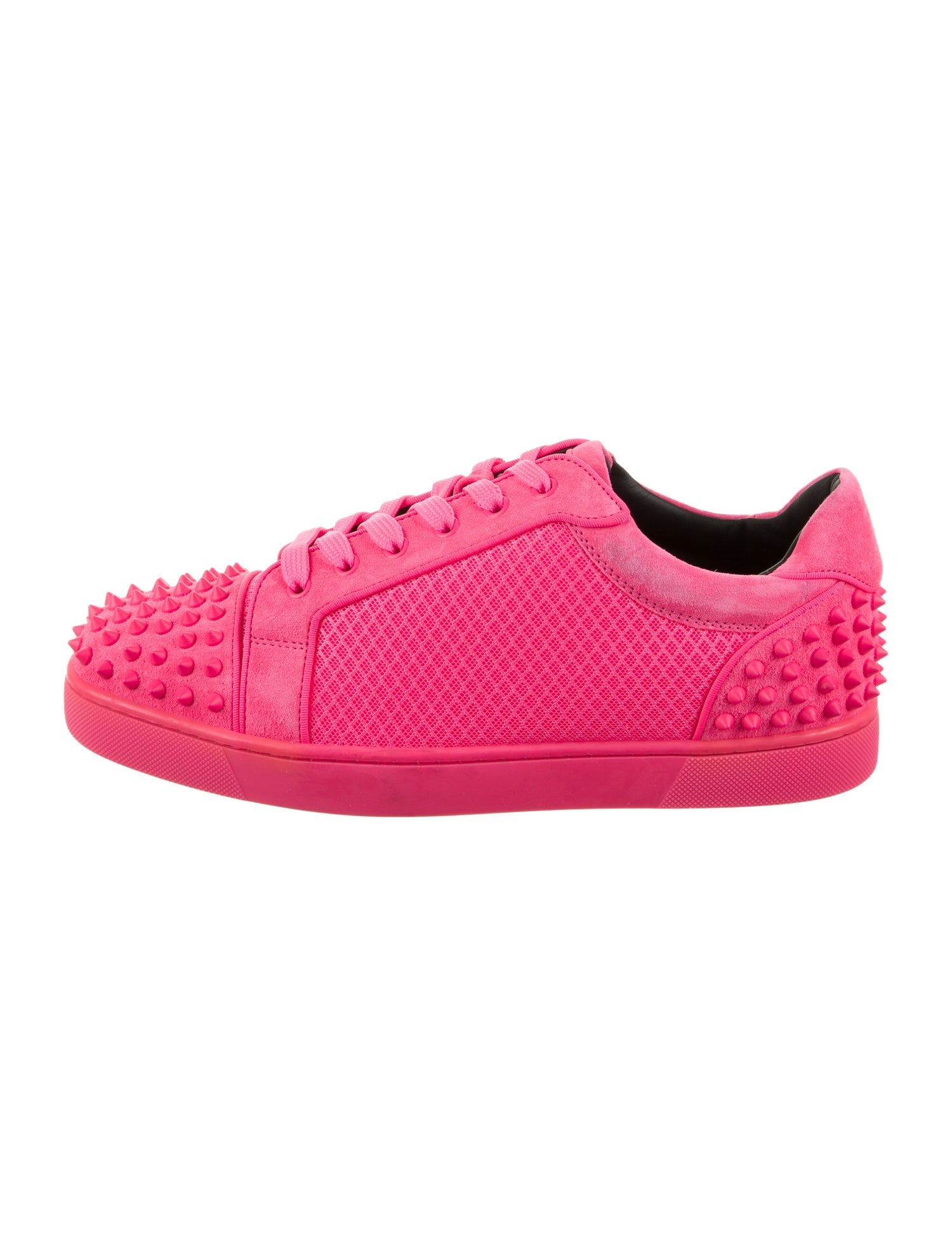 Christian Louboutin Leather Studded Accents Sneakers