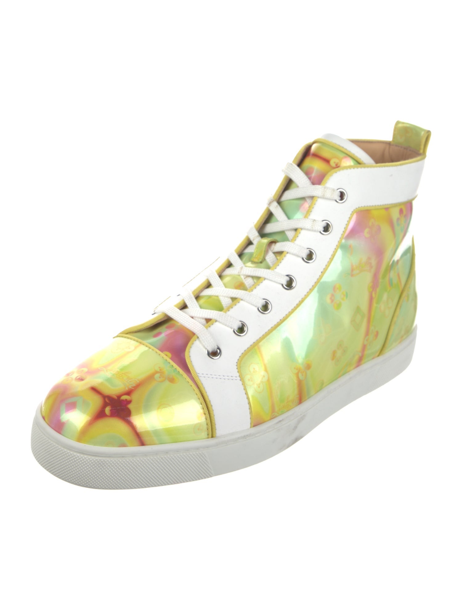 Christian Louboutin Patent Leather Printed Sneakers