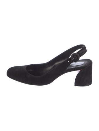 Christian Louboutin Suede Slingback Pumps