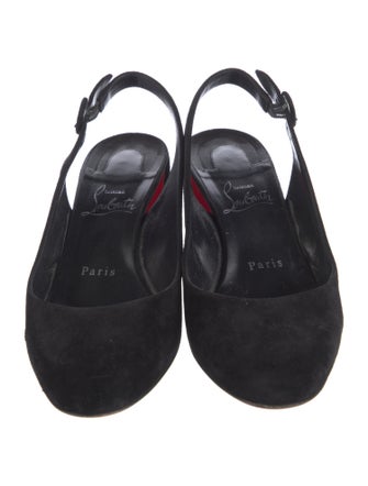 Christian Louboutin Suede Slingback Pumps