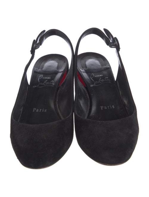 Christian Louboutin Suede Slingback Pumps