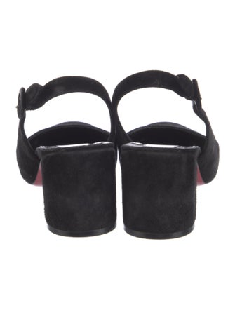 Christian Louboutin Suede Slingback Pumps