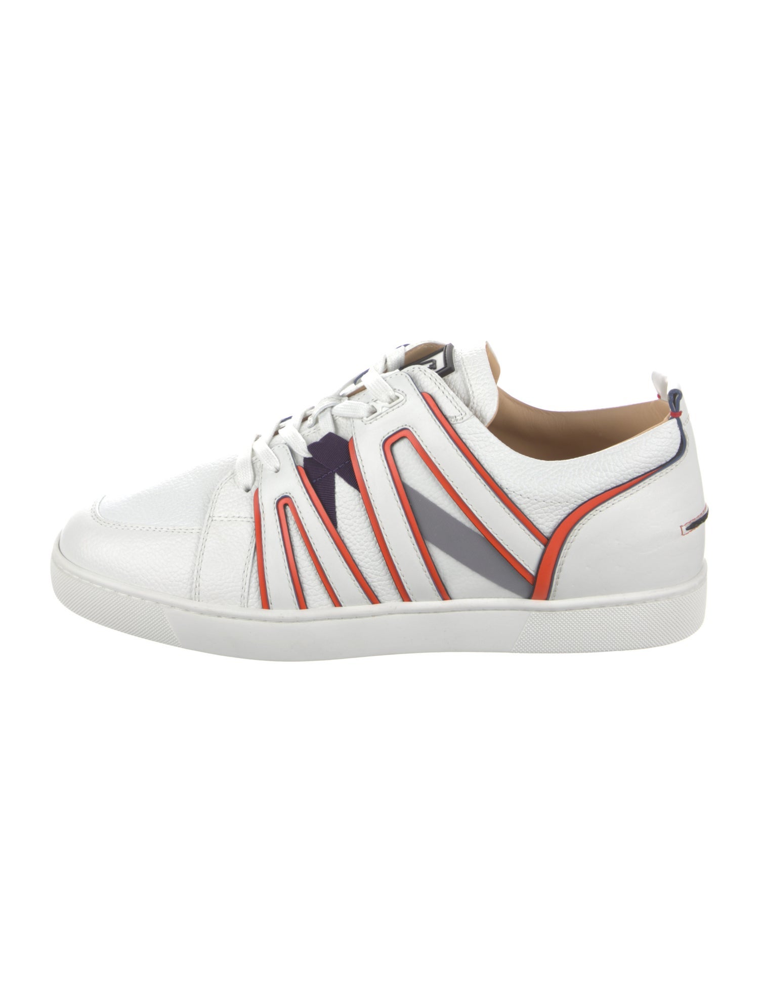 Christian Louboutin Leather Striped Sneakers