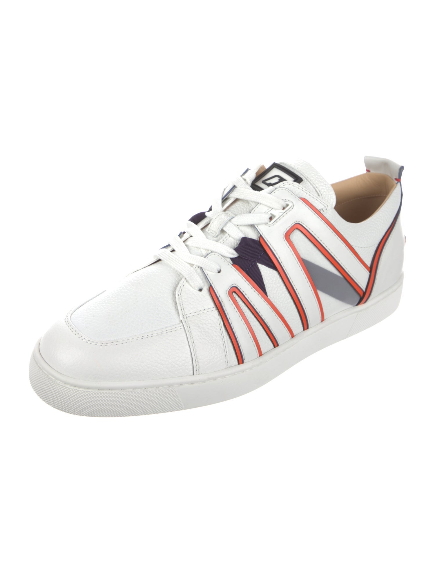 Christian Louboutin Leather Striped Sneakers