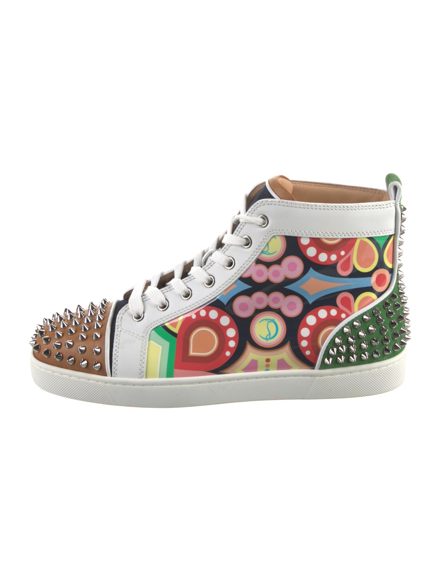 Christian Louboutin Patent Leather Printed Sneakers