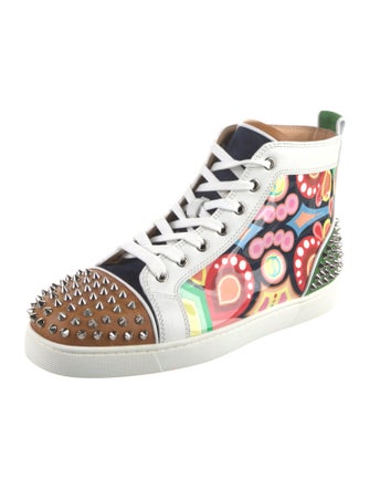 Christian Louboutin Patent Leather Printed Sneakers