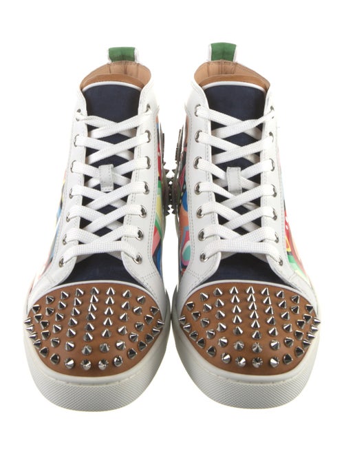Christian Louboutin Patent Leather Printed Sneakers