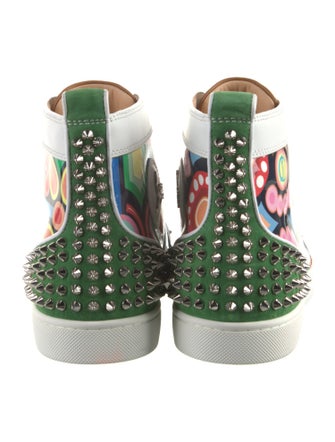Christian Louboutin Patent Leather Printed Sneakers