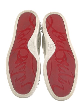 Christian Louboutin Spike Accents Leather Sneakers