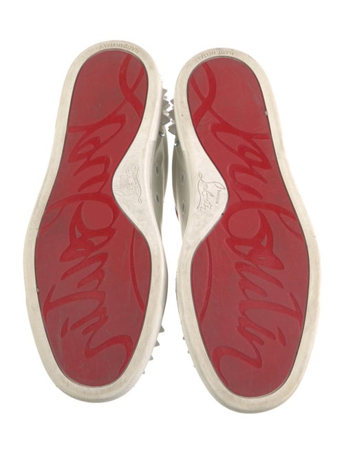 Christian Louboutin Spike Accents Leather Sneakers
