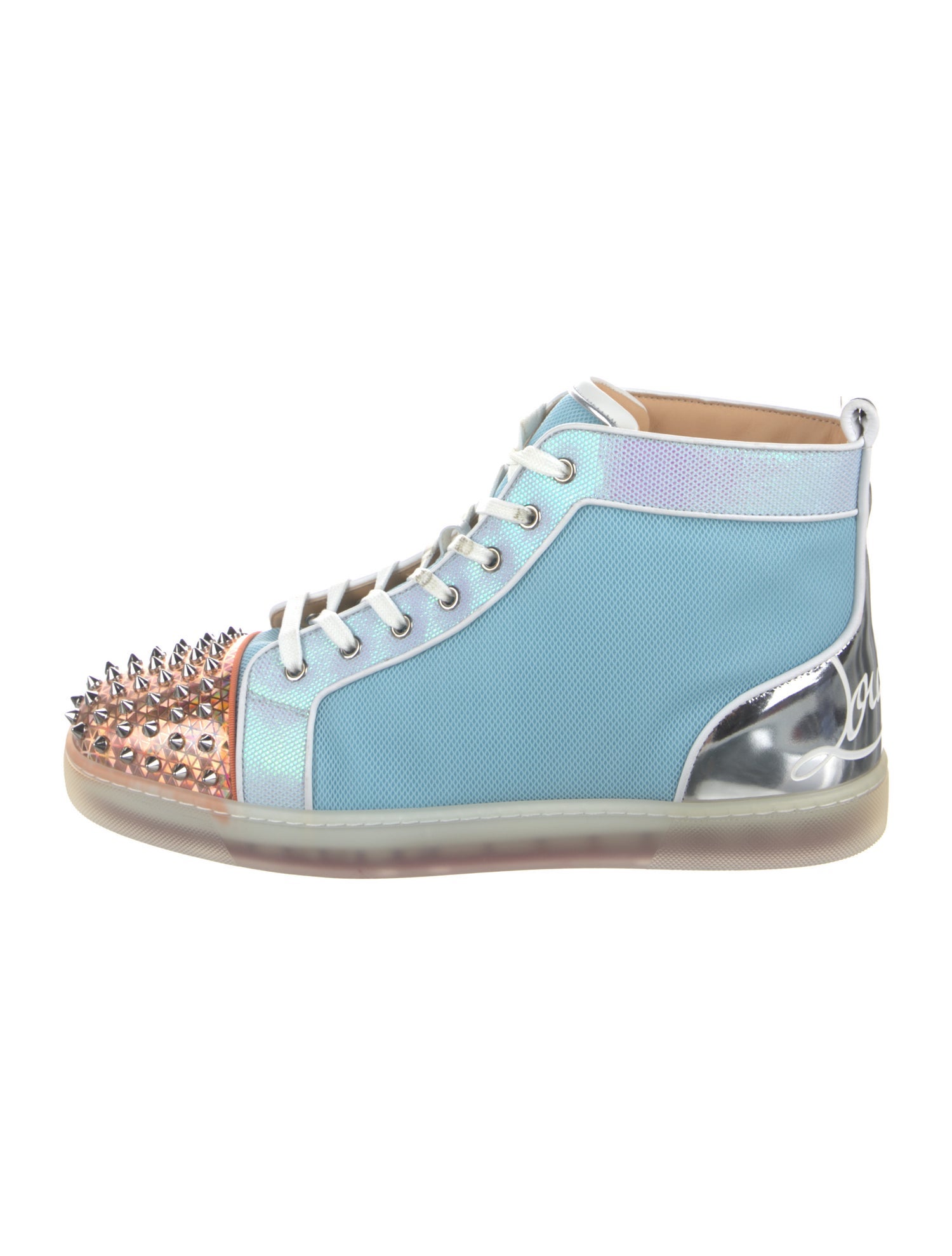 Christian Louboutin Canvas Colorblock Pattern Sneakers