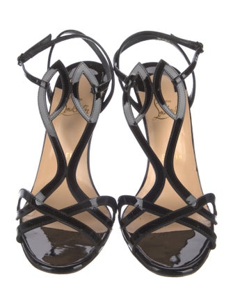 Christian Louboutin Patent Leather Slingback Sandals