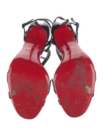 Christian Louboutin Patent Leather Slingback Sandals