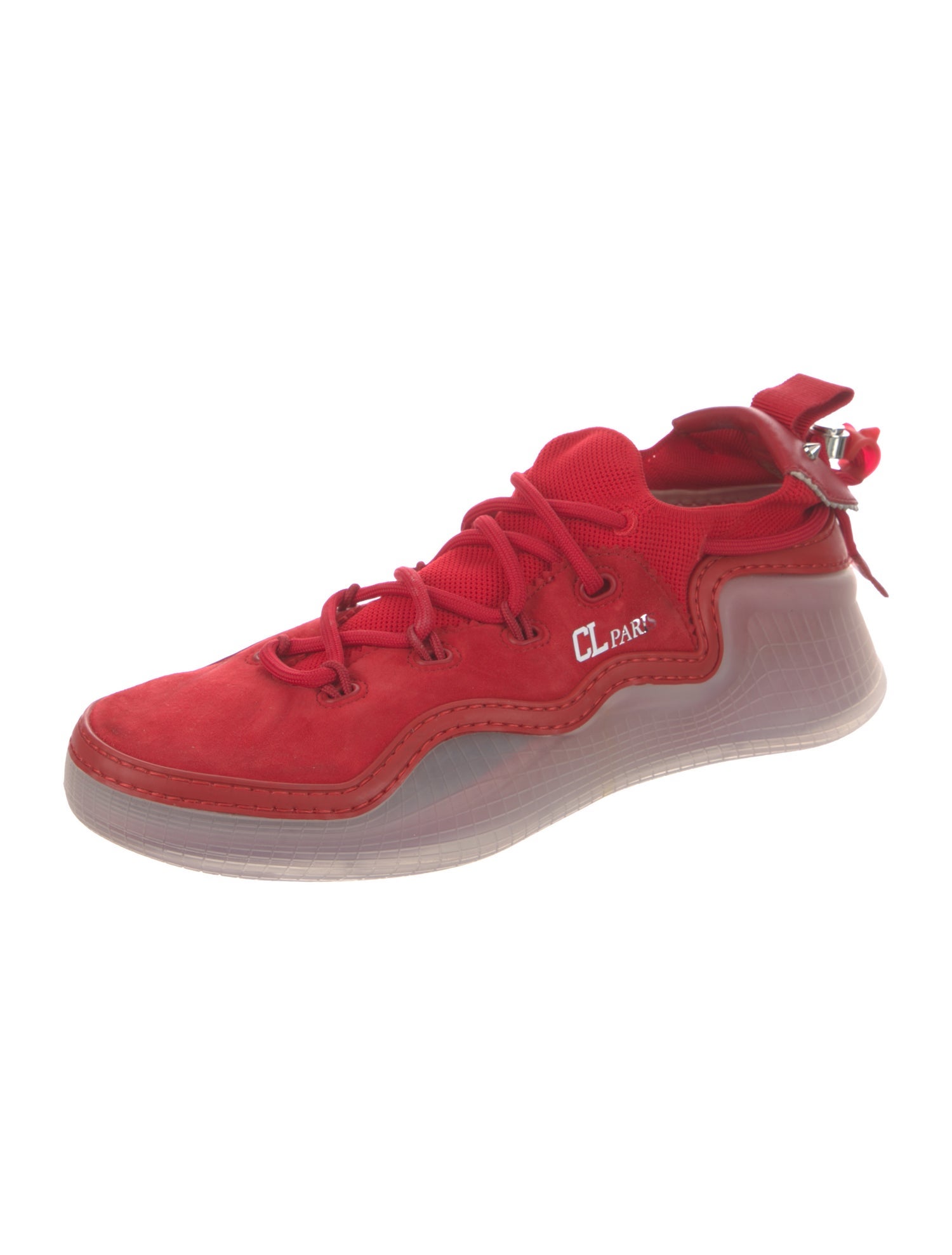 Christian Louboutin Suede Scalloped Accent Sneakers