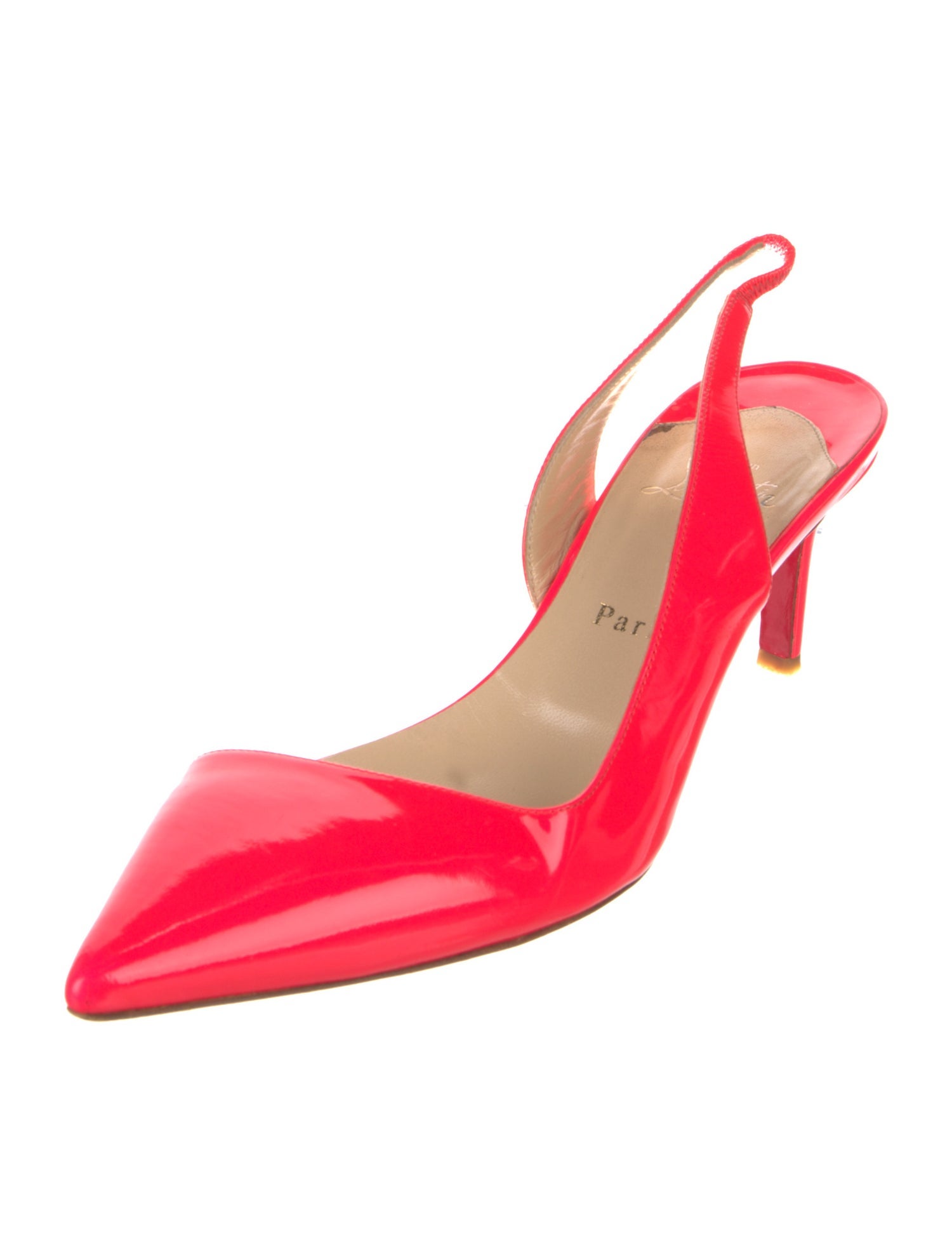 Christian Louboutin Patent Leather Slingback Pumps