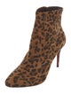 Christian Louboutin Suede Animal Print Boots