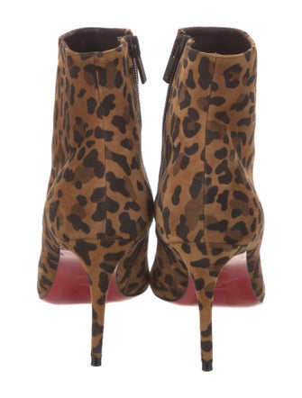 Christian Louboutin Suede Animal Print Boots