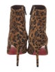 Christian Louboutin Suede Animal Print Boots