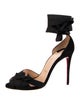 Christian Louboutin Suede Bow Accents Sandals